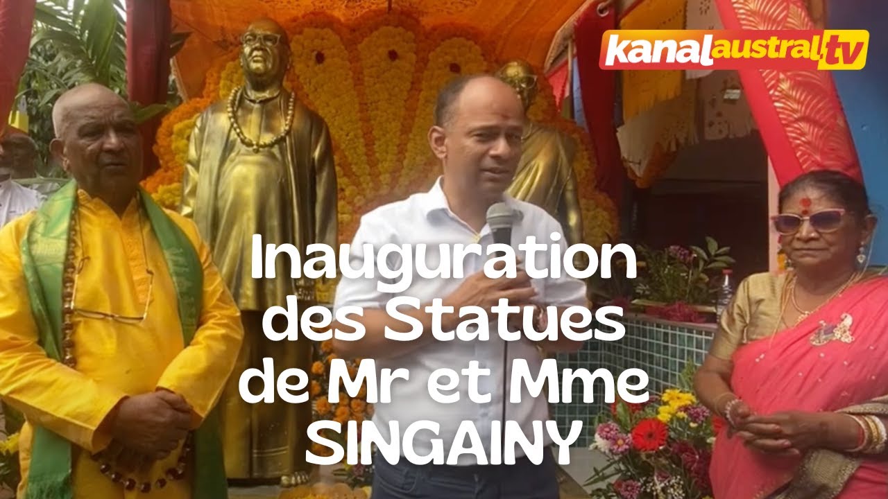 Inauguration des Statues de Mr et Mme  SINGAINY-Chapelle la Mizére Villéle ST PAUL by KANAL AUSTRAL