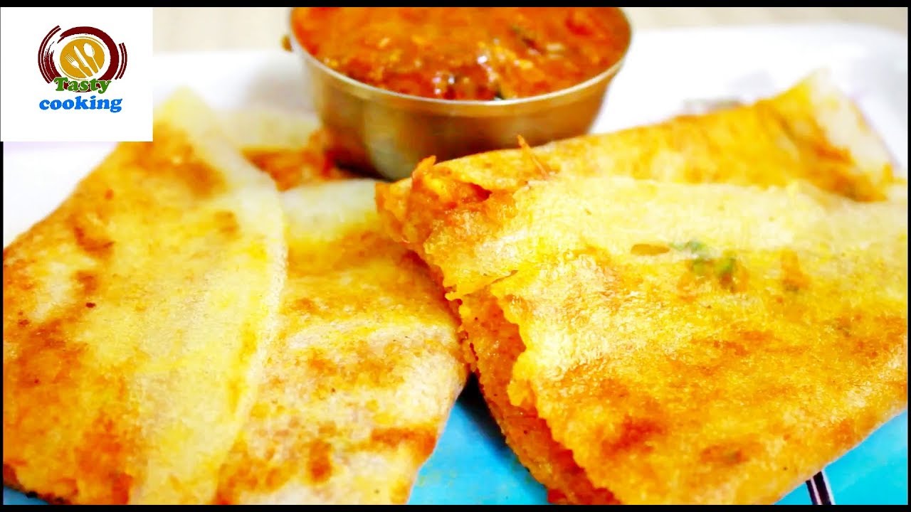 STREET FOOD CHEESY MASALA ONION DOSA RECIPE