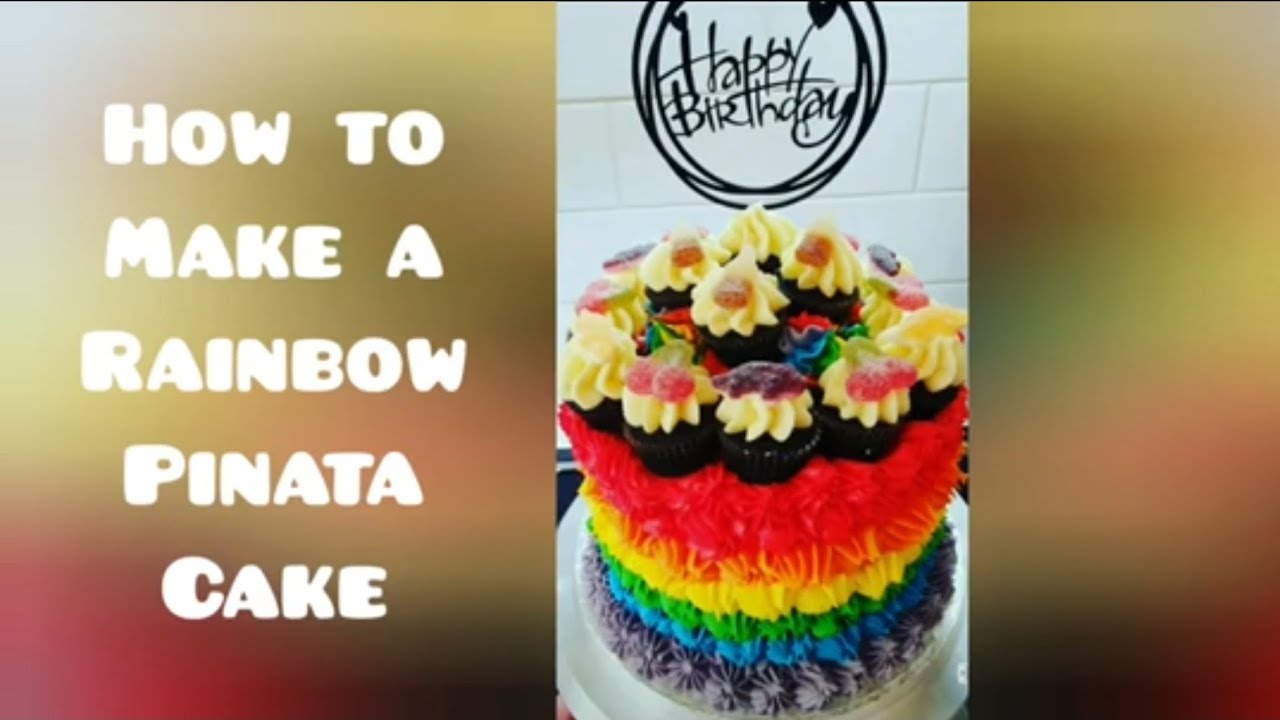 How to make a Rainbow Pinata Cake! GLUTEN FREE!