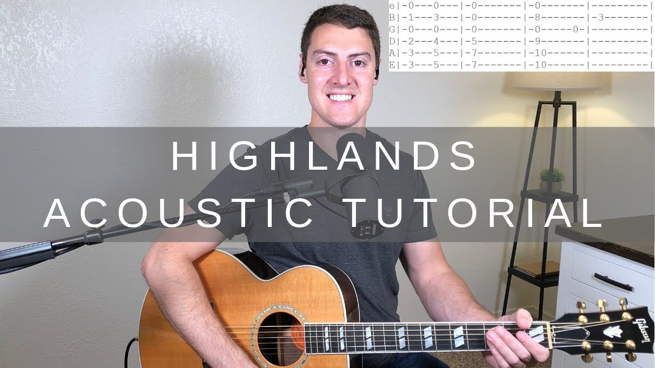 Highlands (Song Of Ascent) — урок игры на акустической гитаре | Hillsong UNITED