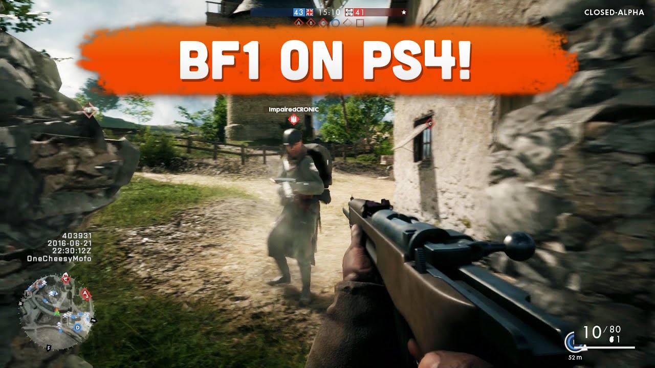 PLAYING BF1 ON PS4! - Battlefield 1 (Alpha Gameplay)