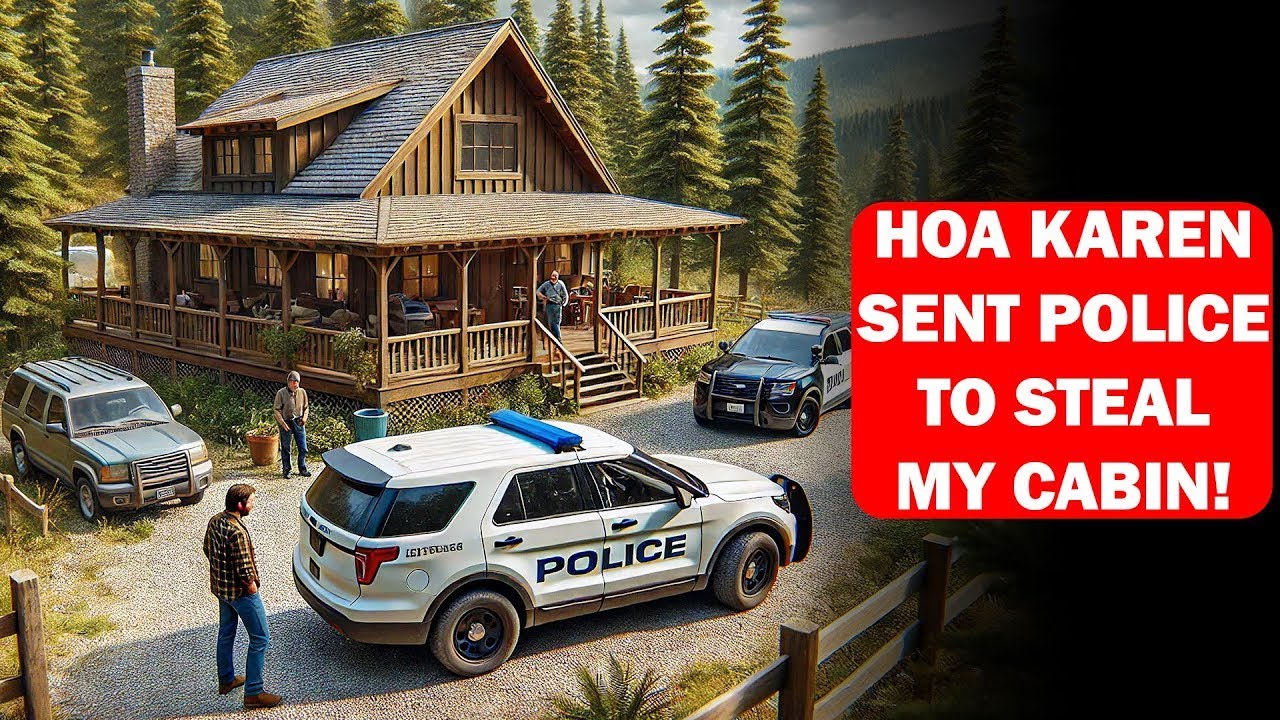 HOA Karen Calls the Police to Kick Me Out of My Own Cabin – Officers Arrest Her Cousin Instead!
