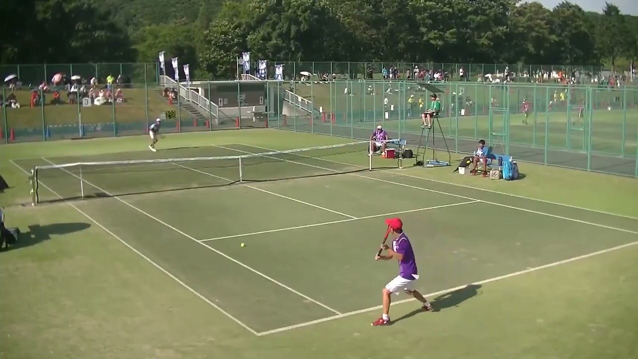 2023年IH テニス男子 団体 2回戦 3 名古屋 愛知 x 日大三 東京 シングルス