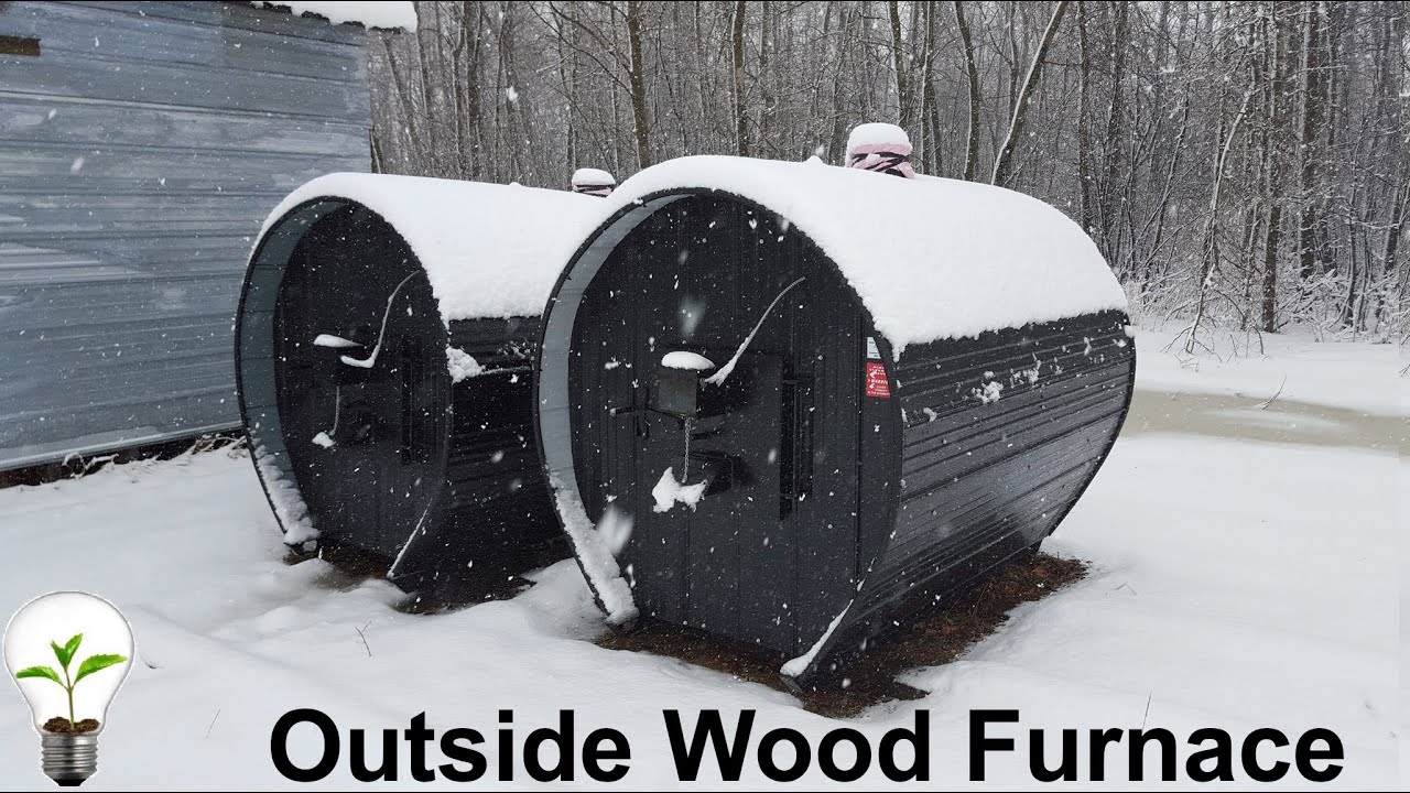 Used Outside Wood Boiler Furnace Setup