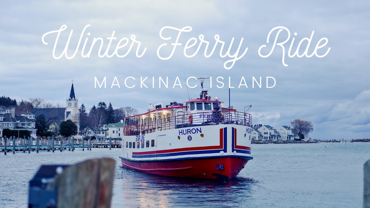 Relaxing Instrumental Music and Nature | Mackinac Island Winter Ferry Ride | Music for Studying