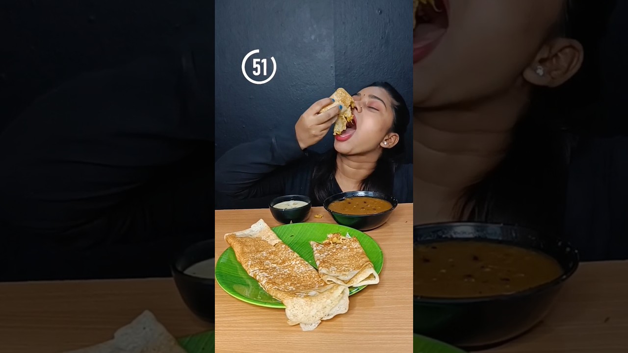 Spicy Masala Dosa Eating In 1 Minute | Asmr Dosa Eating Challenge #shorts #foodchallenge