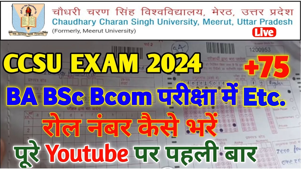 How to Fill CCS University Exam Copy Entry ! 1st 3rd 5th Sem | BA Bsc Bcom MA MSc etc  #ccsu