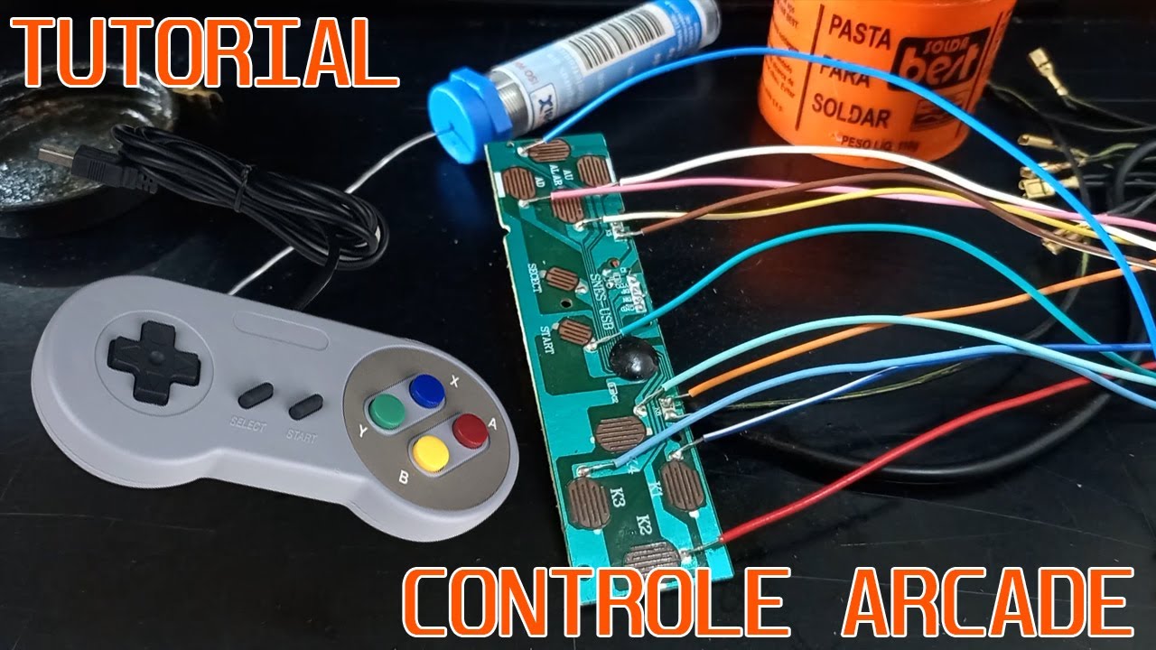Como transformar um controle de Super Nes Usb em Controle Arcade