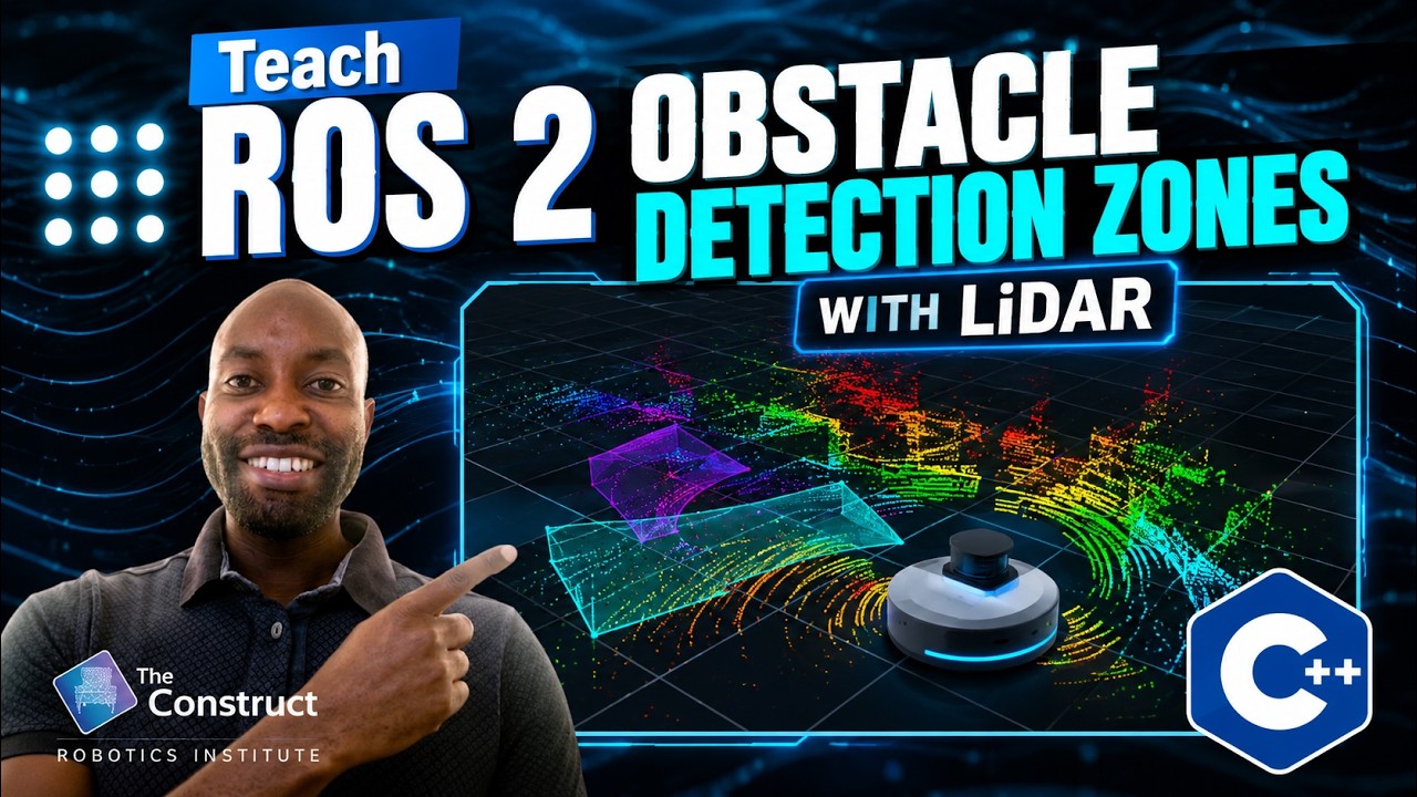 For robotics teachers: ROS 2 Obstacle Detection Zones with LiDAR in C++ | Open Class #7