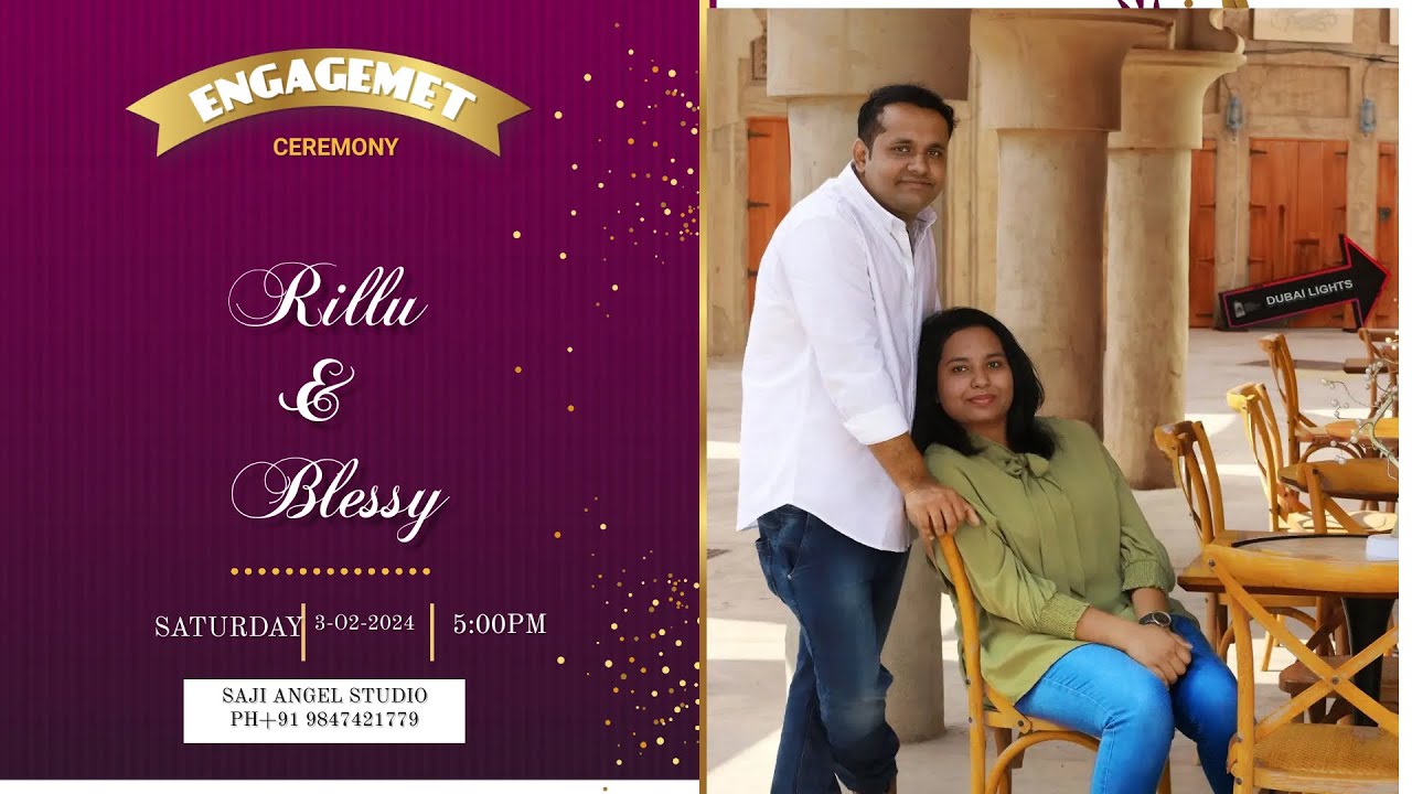 ENGAGEMENT CEREMONY || Rillu & Blessy