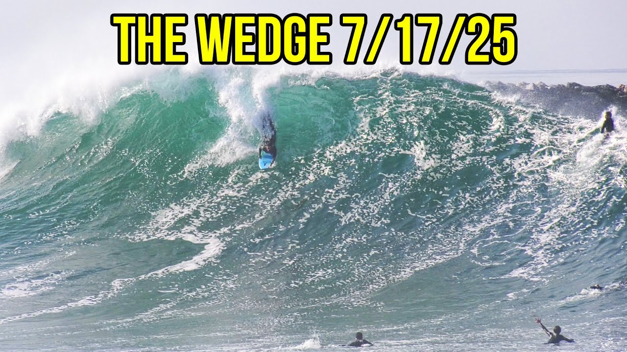 BIGGEST DAY OF THE YEAR at THE WEDGE! INSANE SWELL! (July 17th 2025 RAW Video)