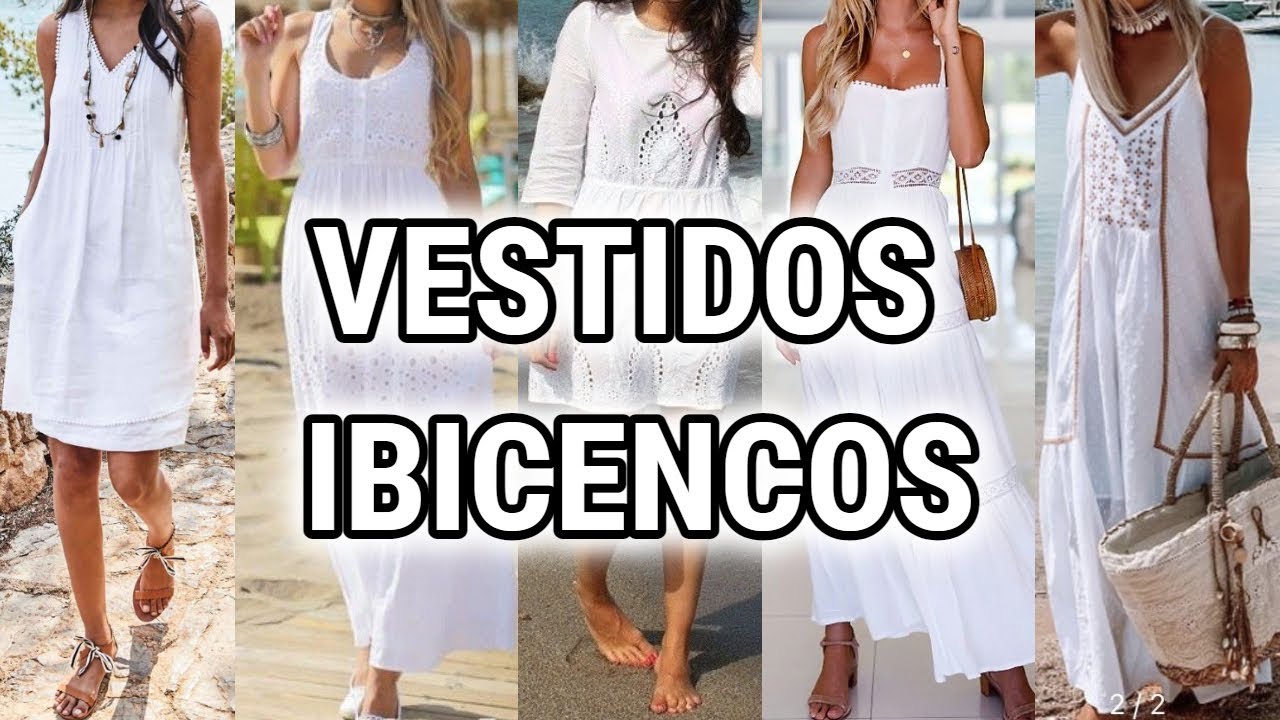 VESTIDOS BLANCOS ESTILO IBICENCO IDEALES para llevar en VERANO/ VESTIDOS IBICENCOS MODA VERANO 2023