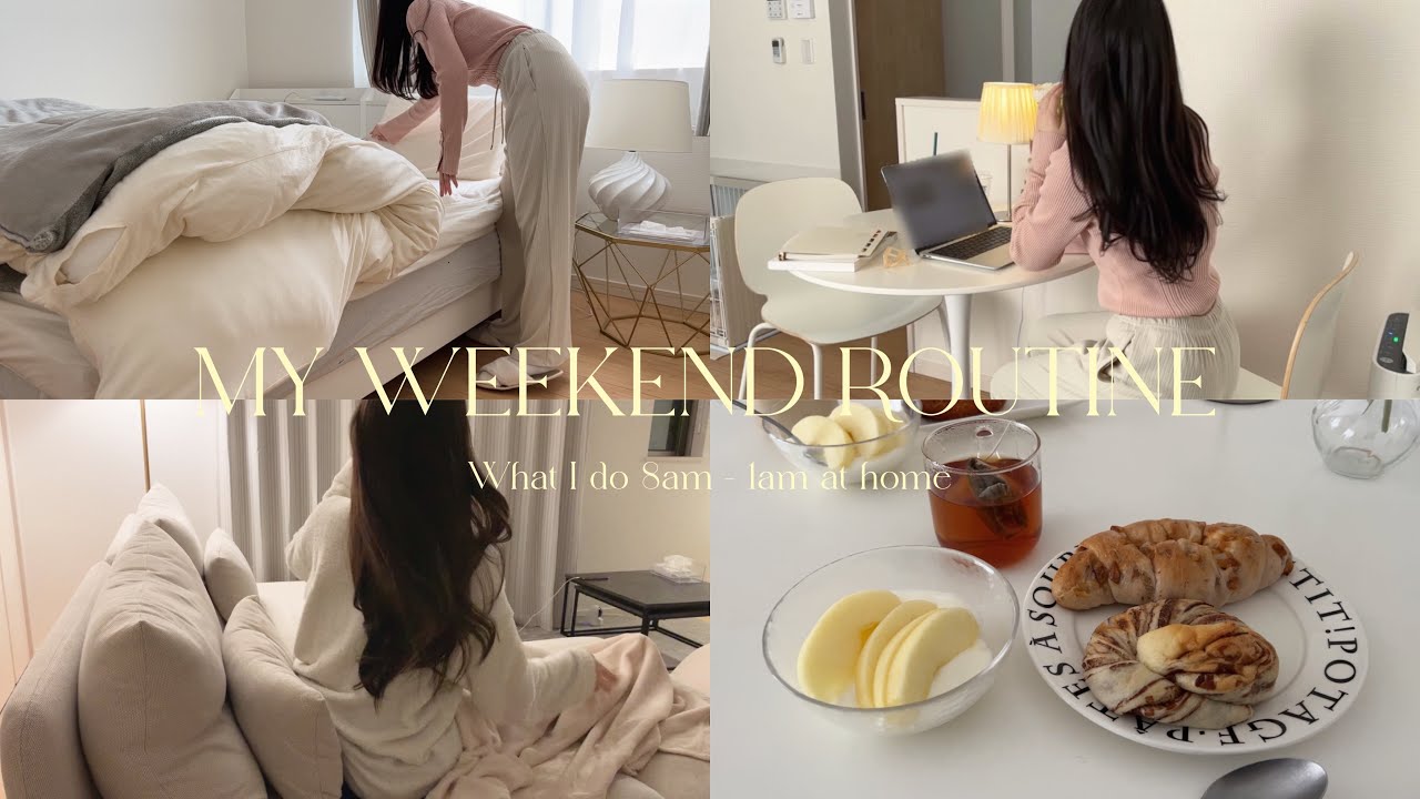 【vlog】ほぼ家から出ない社会人の休日ルーティン🏠 | 朝8時-夜1時まで密着📹 | 家事, 勉強, ゲーム, 自炊, 動画編集🔖