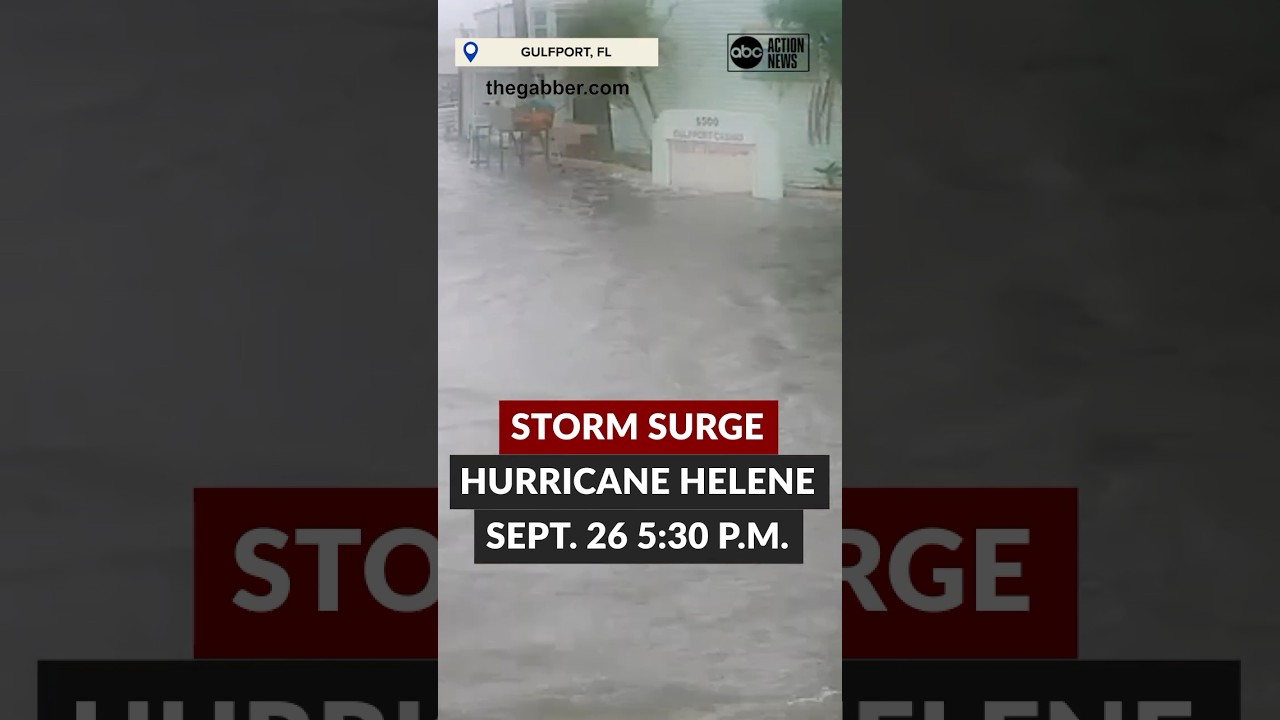 Video from Pinellas County shows storm surge impact from Hurricane Helene.
