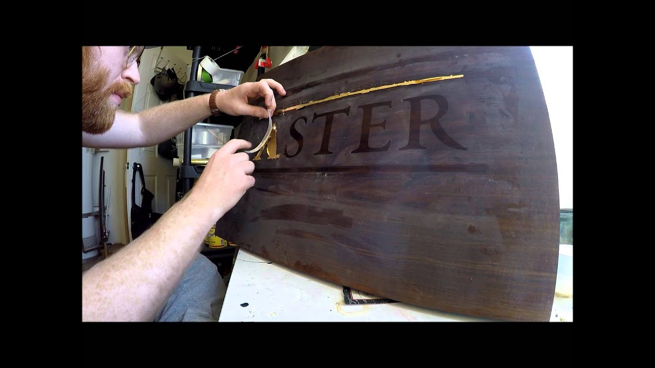 Gold Leaf Lettering on Wood - Traditional Gilded Sign - Aster - San Francisco