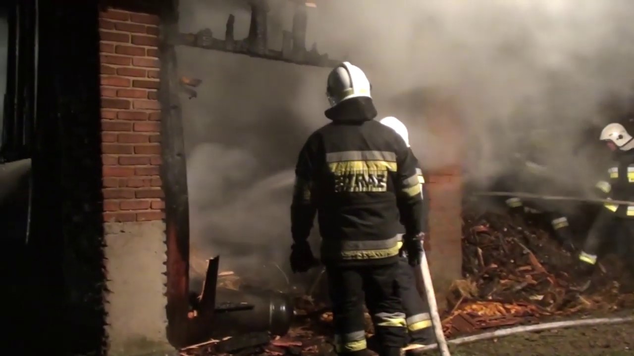 Pożar budynku gospodarczego w Albigowej (28.11.2018)