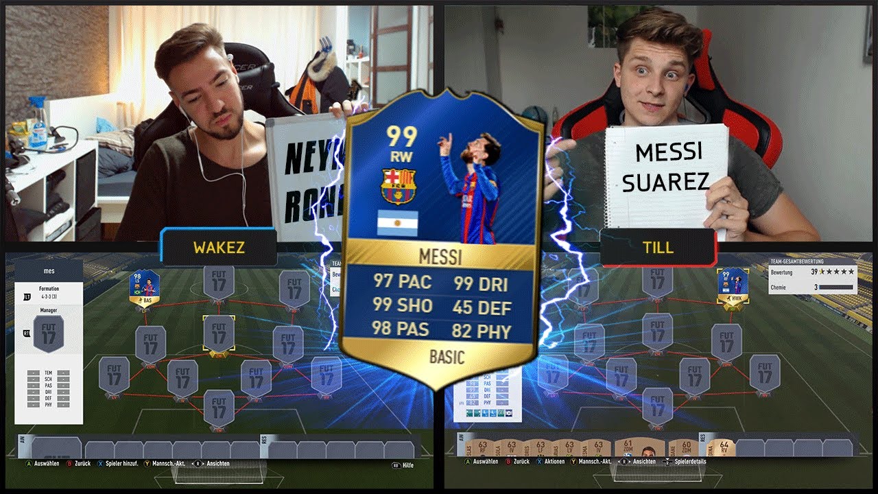 FIFA 17 TOTS 99 MESSI vs 98 NEYMAR SQUAD BUILDER SHOWDOWN EXTREME vs FIFAGAMING 😱🔥😈