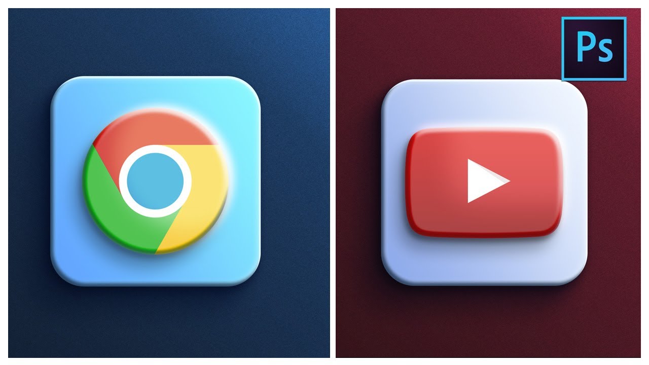[ Photoshop Tutorial ] Neumorphic Icons in Photoshop - Neumorphism