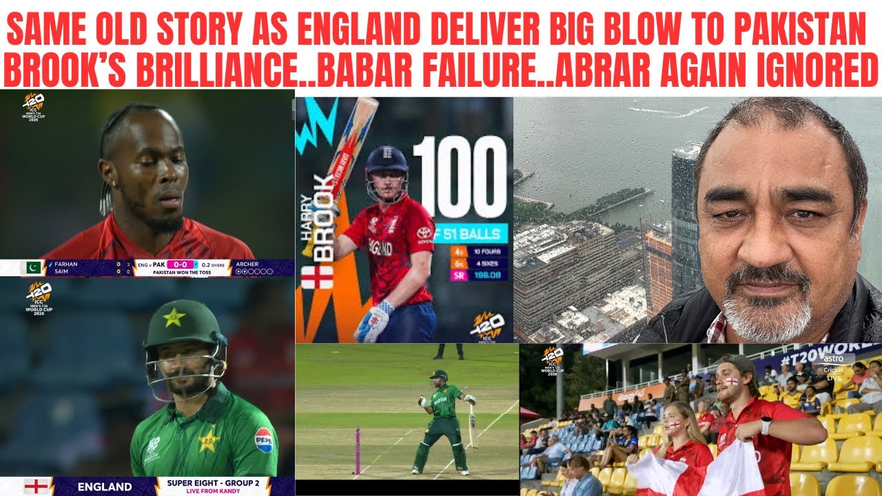 SAME OLD STORY OF AS ENGLAND DELIVER BIG BLOW TO PAKISTAN..BROOK IS MAJESTIC BABAR FAILURE AGAIN