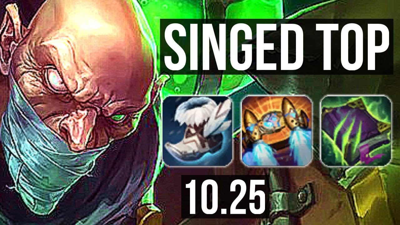 SINGED vs AATROX (TOP) | Rank 5 Singed, 6/1/3, 600+ games | BR Master | v10.25