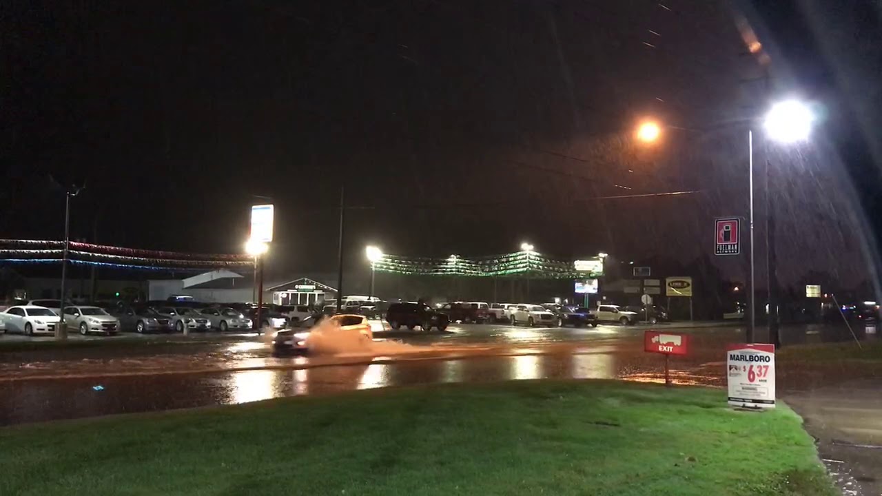 Late night flooding on Wilder Road In Bay City