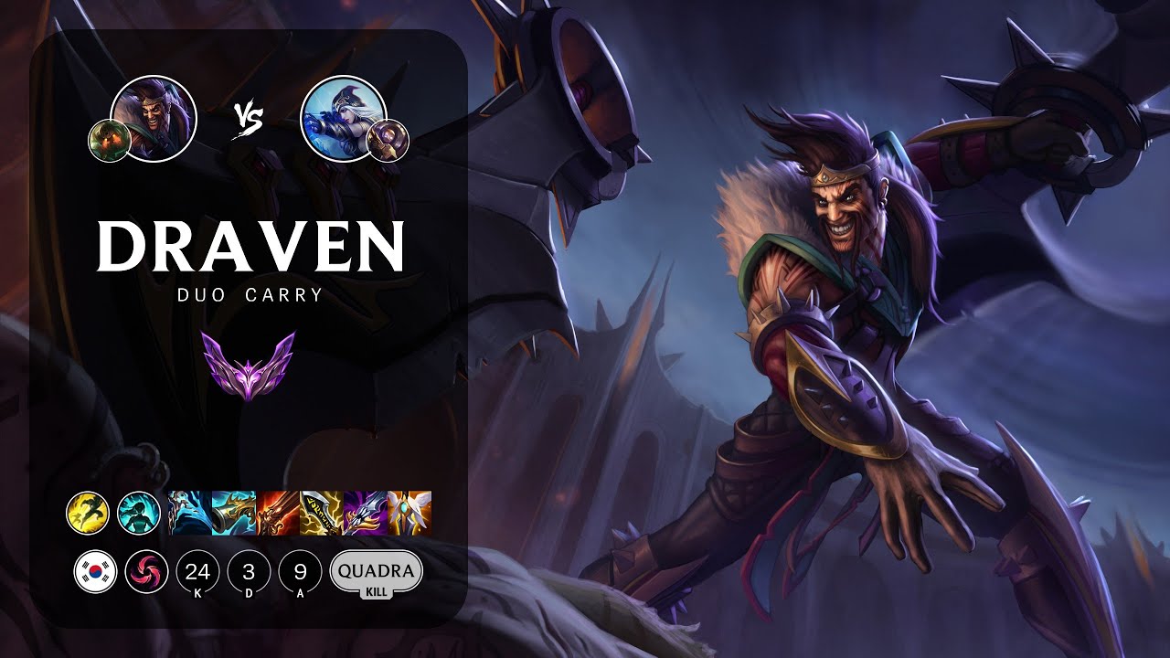 Draven ADC vs Ashe - KR Master Patch 14.8