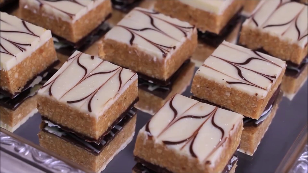 حلوة الرخامة بثلات مكونات وبدون فرن حلويات العيد | Rkhama gâteau marbré sans cuisson
