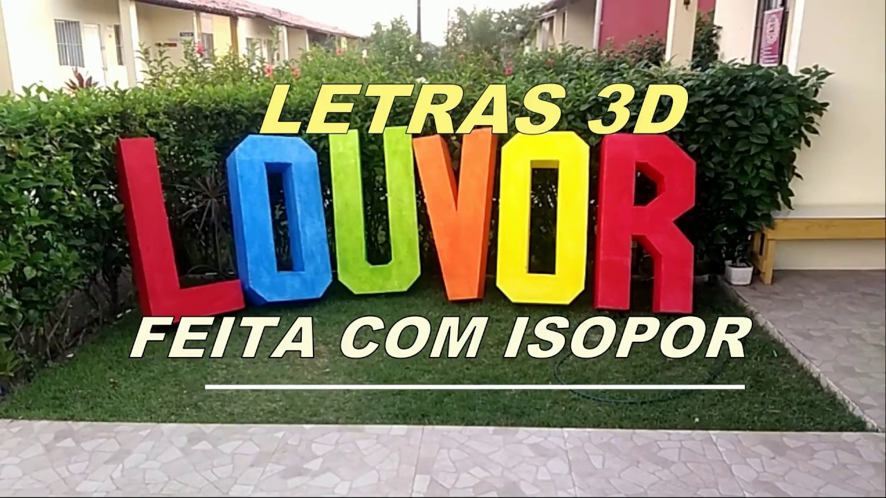 Letras 3D Coloridas de Isopor