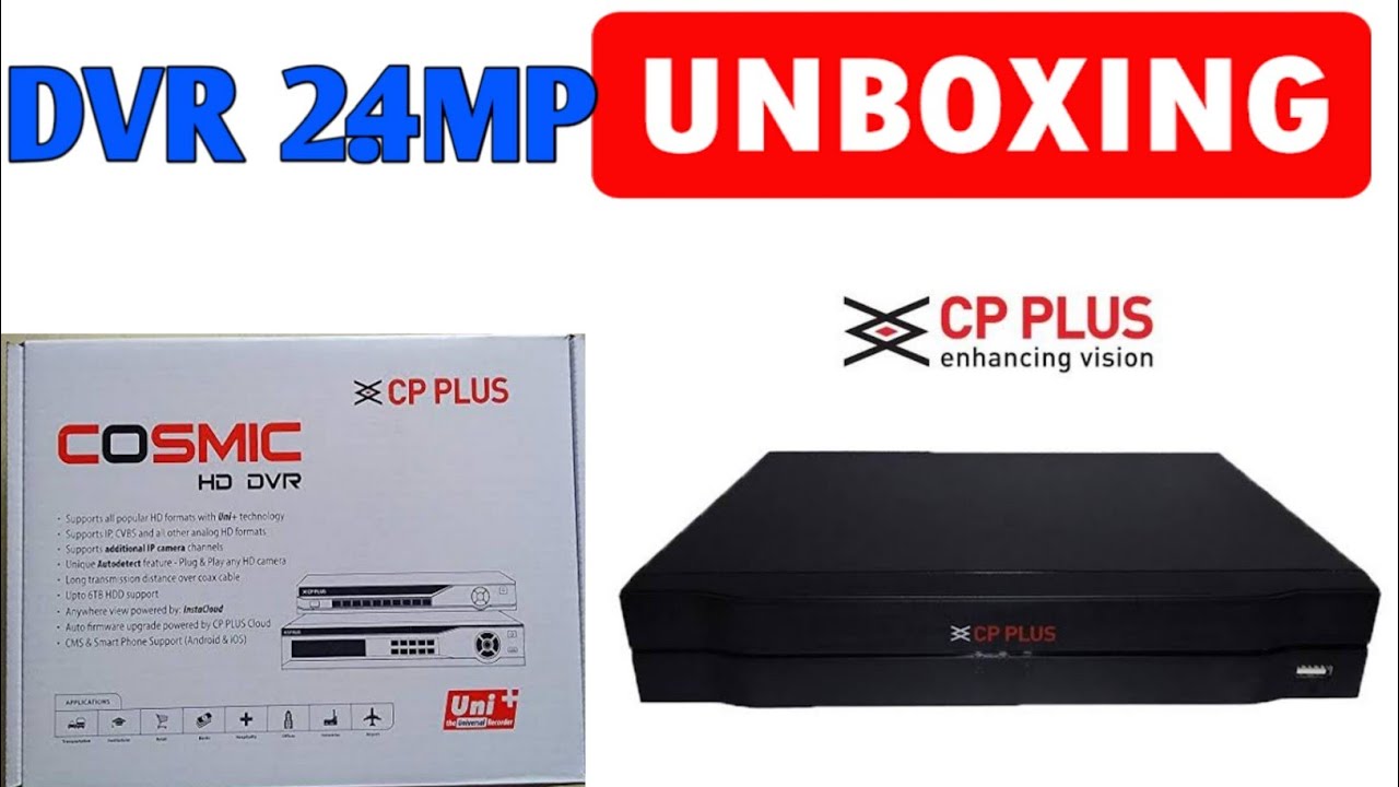 CP PLUS 8 Channel DVR Unboxing|CP PLUS DVR CosMic HD DVR 8 Channel Unboxing By satish Technology