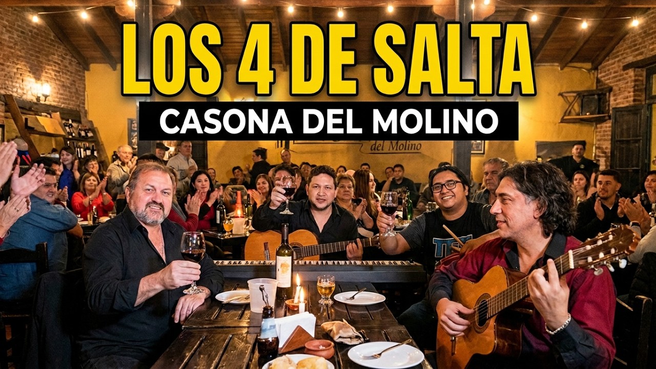 Los 4 de Salta en La Casona del Molino | Guitarreada y Folclore Salteño (En Vivo)