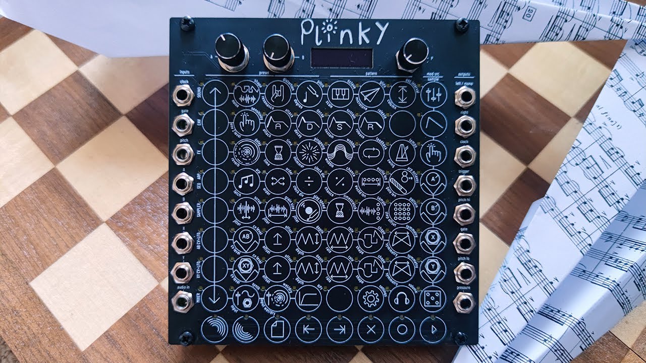 Plinky (blue pcb): Step-by-step build video, demo, and review