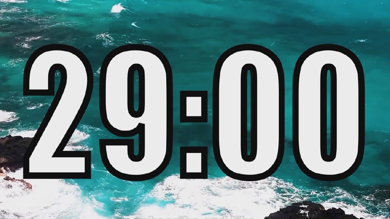 29 minute timer with Calm and Soft Music and sea in the background