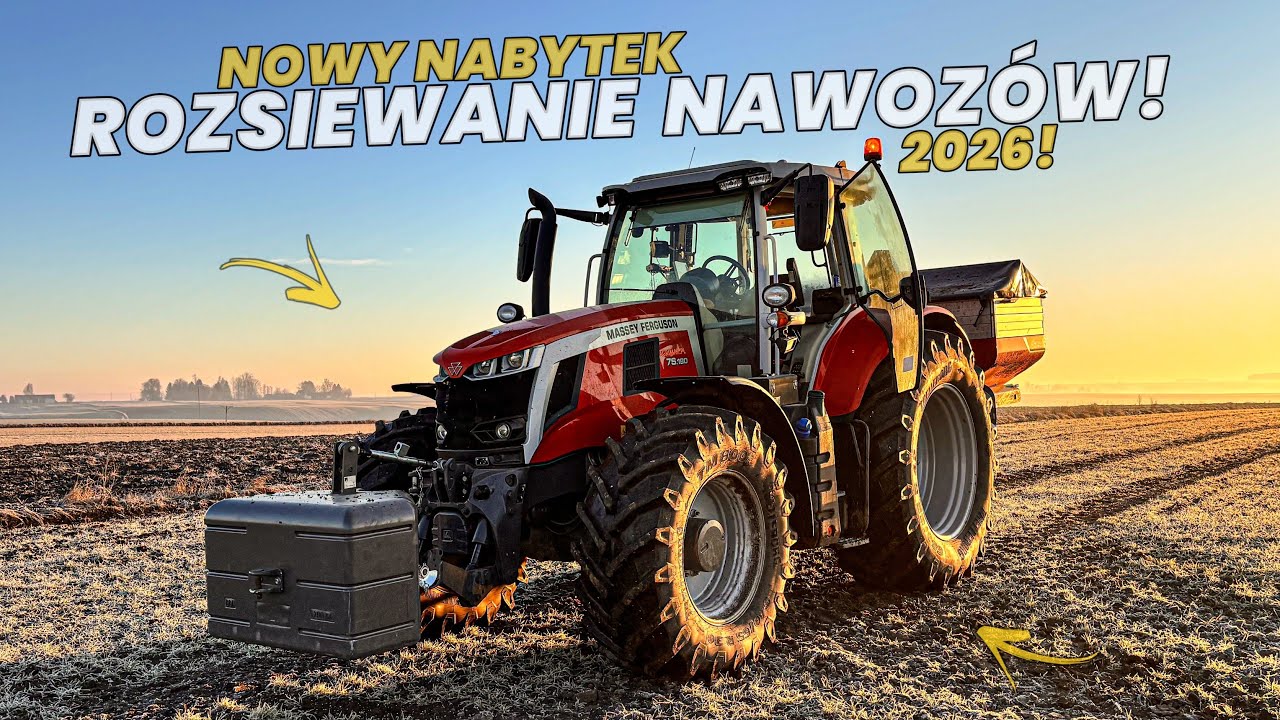🇵🇱 NOWY ROZSIEWACZ KVERNELAND W AKCJI  ✔ MASSEY FERGUSON 7S 190 ✔  SEZON 2026 ✔  GR KUCHARSKI ✔