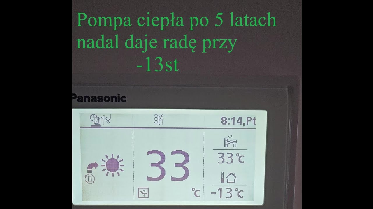 Sprawność pompy ciepła Panasonic po 5 latach podczas mrozów STYCZEŃ 2026