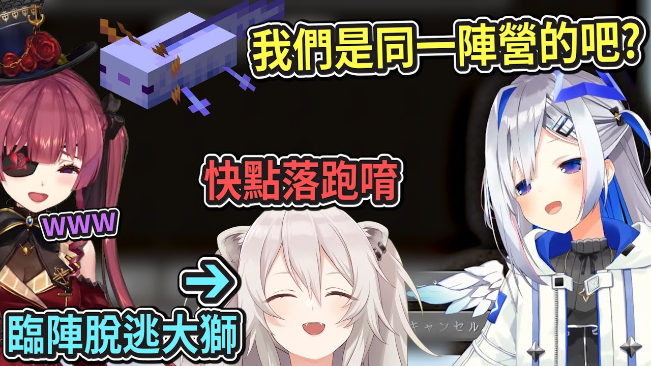 PP天使和大獅聊起藍蠑螈的話題，本以為是難產同路人..卻被大獅狠狠地無情拋下w【Hololive中文】【天音彼方/獅白牡丹】