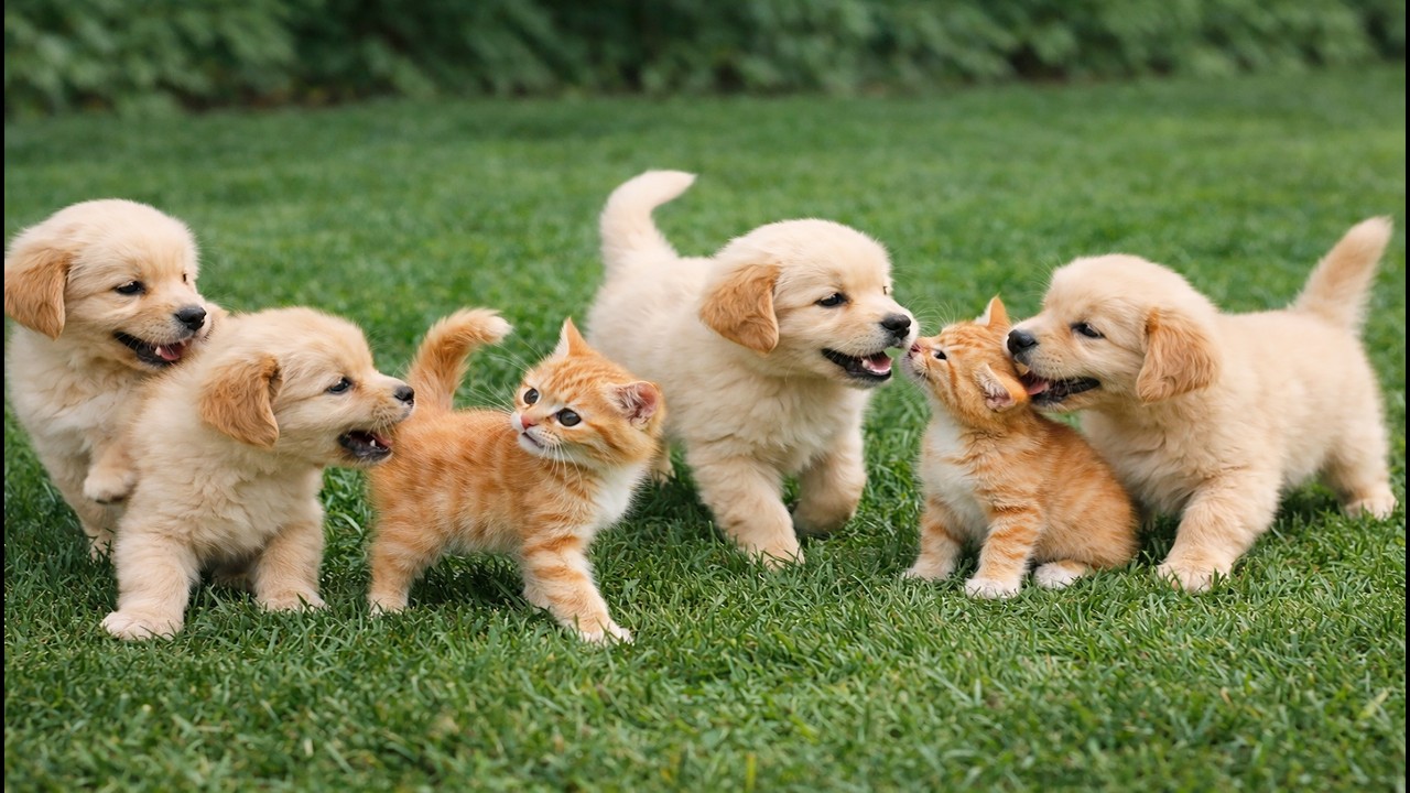 🐶✨ Beautiful Little Puppies Playing in the Grass | Cute Dog Moments & Bark Sounds