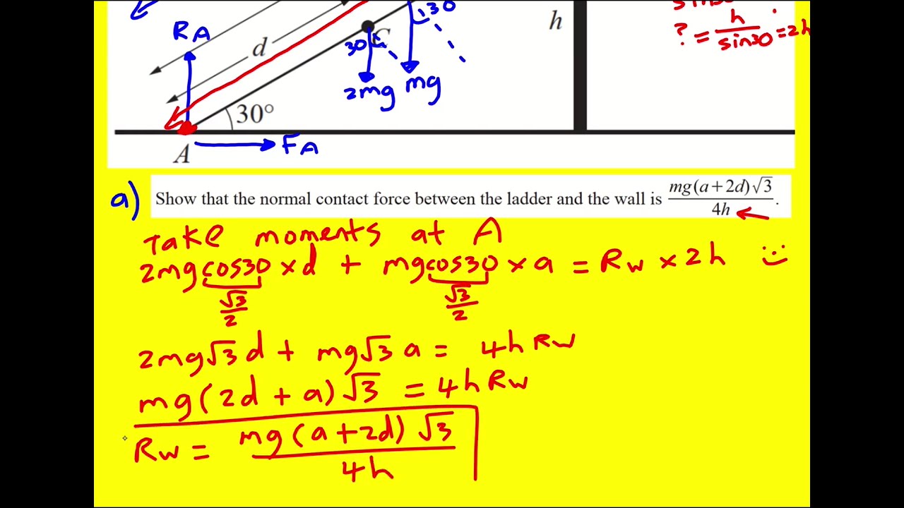 AL OCR Jun 2019 paper 3 pure/mechs q11 (Maths A Level)