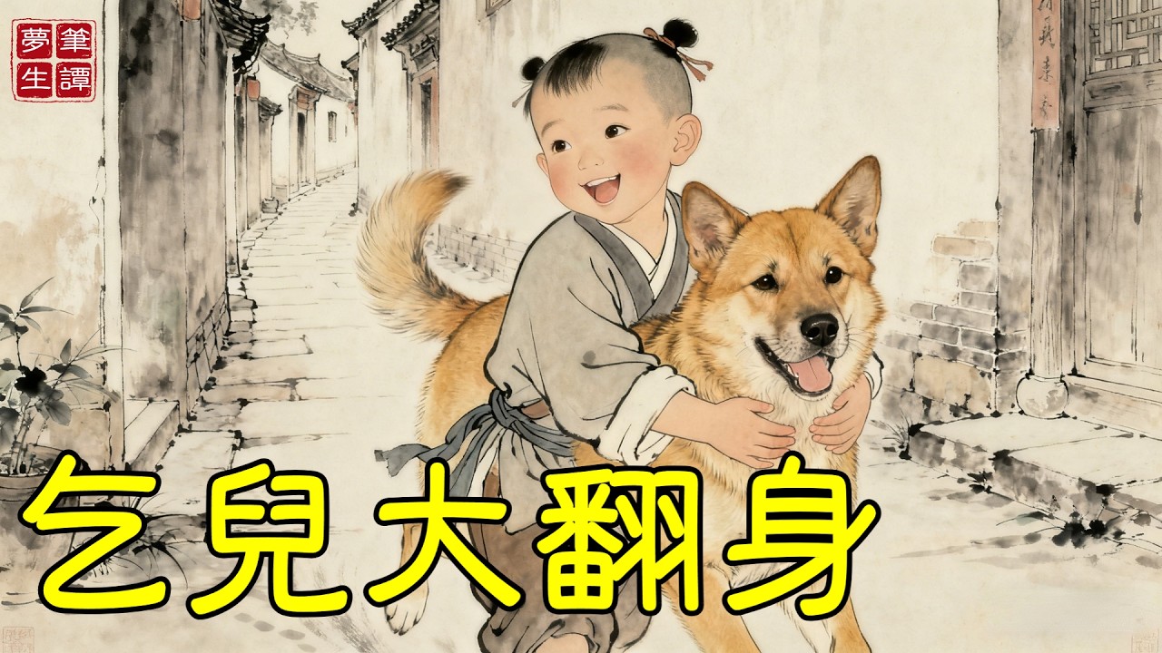 小乞丐拿餿饅頭救流浪的大黃狗，反被酒樓夥計打出門，三日後城中首富跪滿破廟：「求少東家歸家！」#故事#民間傳說#奇遇#報恩#原創故事