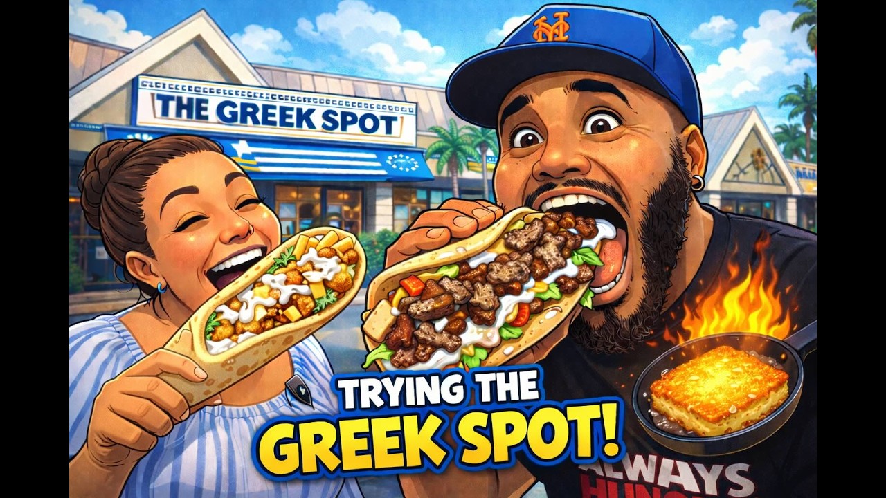 Massive Gyros & Flaming Cheese?! 😳🔥 | The Greek Spot Review