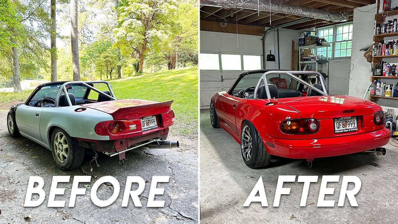EPIC Miata Transformation! | 1990 Mazda Miata Restoration Episode 4: Paint