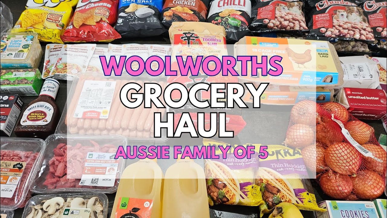 Австралийская семья из 5 человек | Еженедельная закупка продуктов | Woolworths Australia