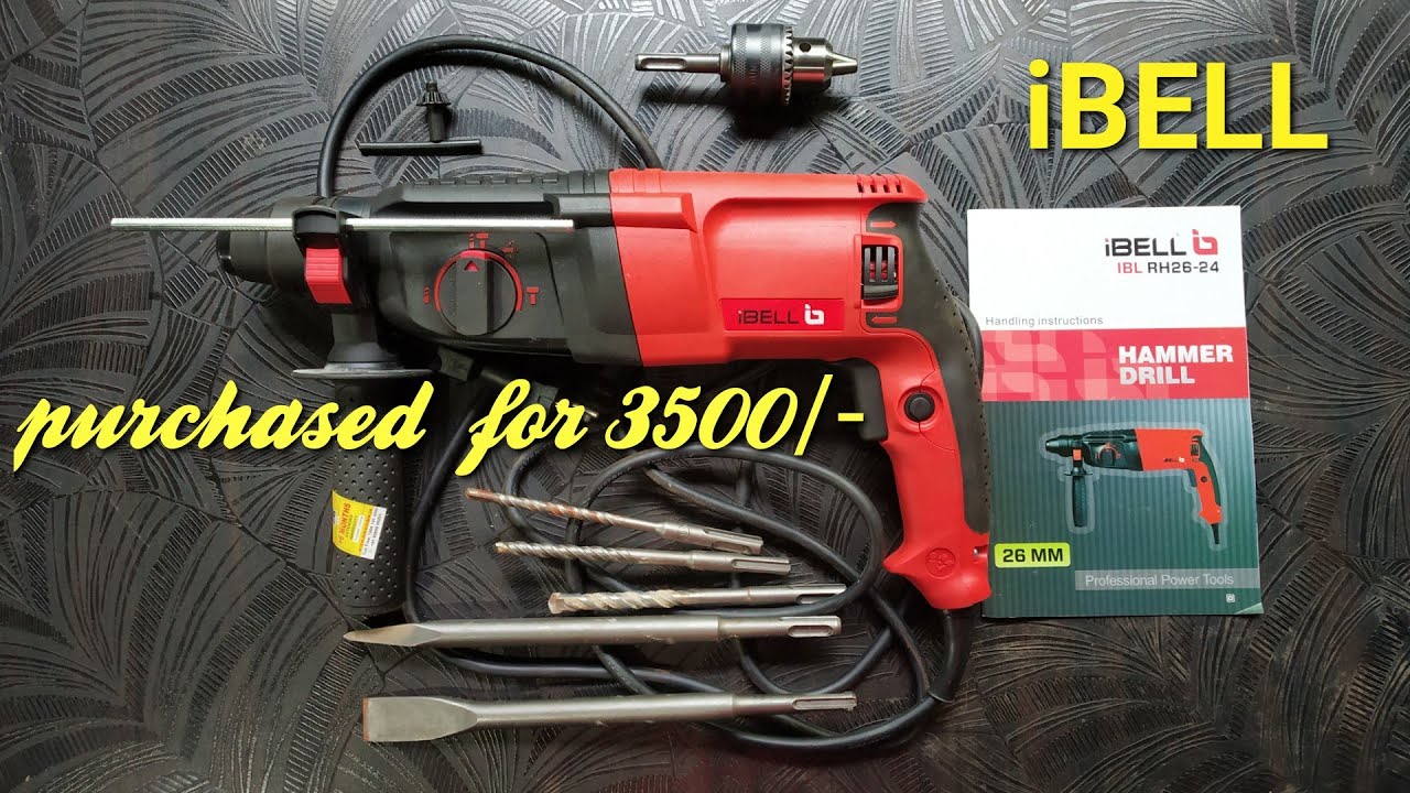 UNBOXING AND WORKING OF iBELL IBL RH26-24 ROTARY HAMMER DRILL