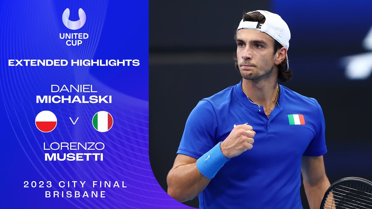 Daniel Michalski v Lorenzo Musetti Extended Highlights | United Cup 2023 Brisbane Final