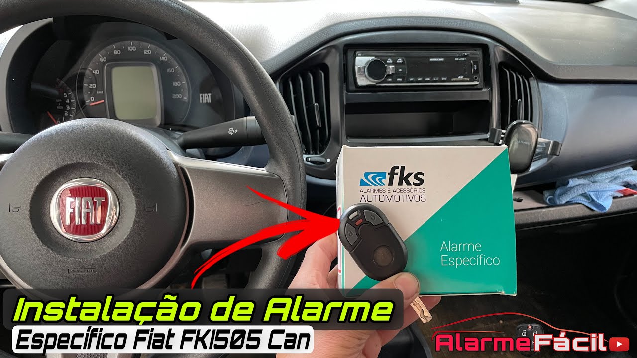 Instalação Alarme Específico Fiat Uno 2021 ✅ Fks FKI505 Can 6 Vias