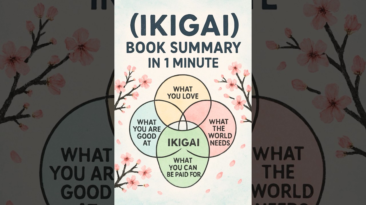 Ikigai - The Japanese Secret to a Long, Happy Life! Under 60 Second Motivation!