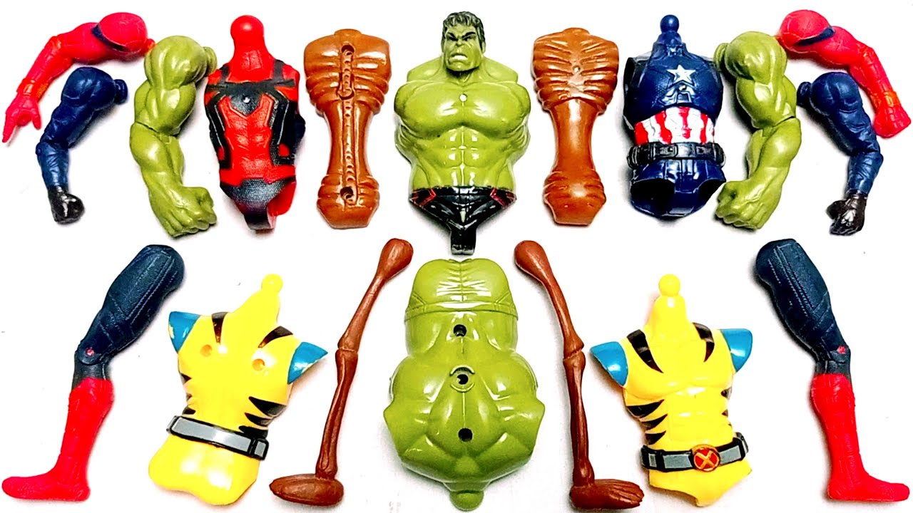 AVENGERS TOYS MARVEL'S HULK SPIDER-MAN SIREN HEAD CAPTAIN AMERICA WOLVERINE SUPERHEROES TOYS