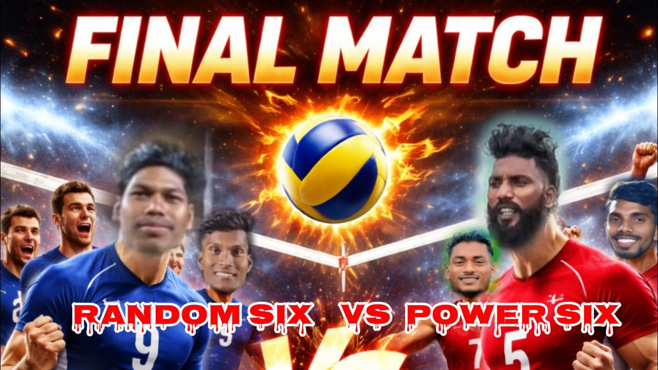 2026 volleyball tournament, Final match,Tengadapathar, Tikabali,Set-1, Random six vs power six .