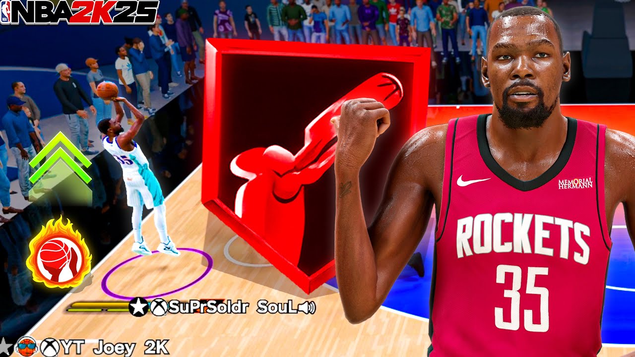 This ROCKETS Kevin Durant Build is a WALKING BUCKET in SOLO REC on NBA 2K25...