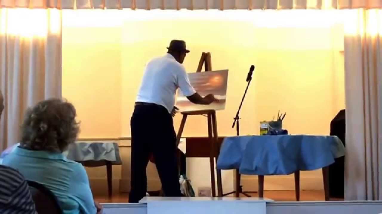 Florida Highwayman Al Black Painting Demonstration at Palmetto Historical Park