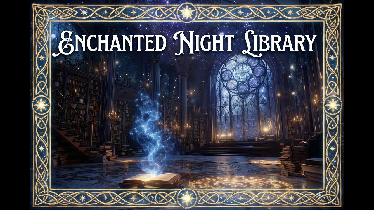 (NO MID ADS) Enchanted Night Court Library Ambience | Fantasy Reading, Study & Relaxation